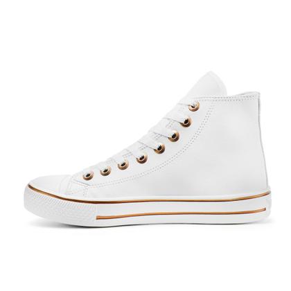 Imagem de Tênis Cano Alto Branco Feminino Star Conforto Feet Casual Estilo All