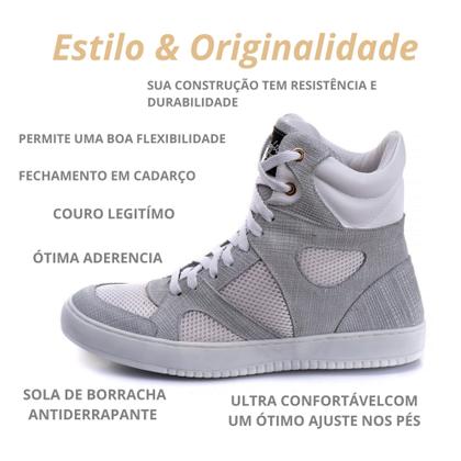 Imagem de Tenis Cano Alto Para Academia Feminino Forro Confortavel