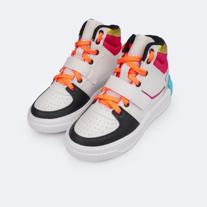 Imagem de Tênis Cano Médio Pampili XP 21 Holográfico Branco/Colorido