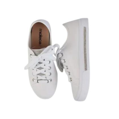 Imagem de Tenis Casual Branco Feminino Brilho Strass Moleca Lancamento 5667.638