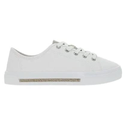 Imagem de Tenis Casual Branco Feminino Brilho Strass Moleca Lancamento 5667.638