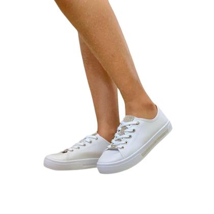Imagem de Tenis Casual Branco Feminino Brilho Strass Moleca Lancamento 5667.638