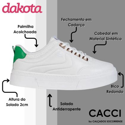 Imagem de Tenis Casual Dakota Feminino Clássico Conforto G7004