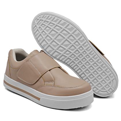 Imagem de Tênis Casual Dk Shoes Fita Auto Colante e Sola Borracha com Detalhe em Listra