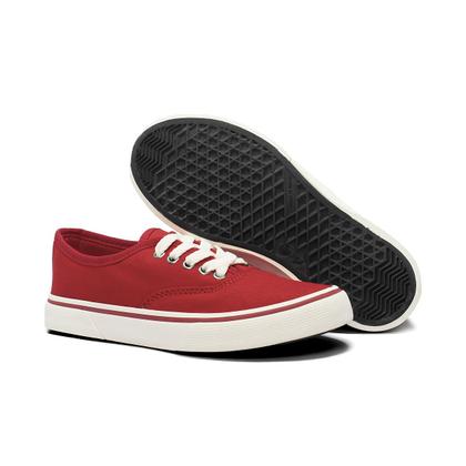 Imagem de Tênis Casual Em Algodão Vermelho Feminino Clássico