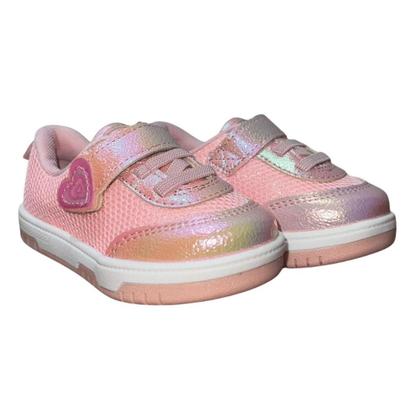 Imagem de Tênis Casual Enfeite Infantil Menina Molekinha 2728.103 Rosa Holográfico
