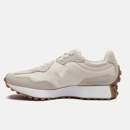 Imagem de Tênis Casual Feminino Conforto 327V1 New Balance - Bege/Prata