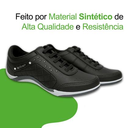 Imagem de Tênis Casual Feminino Kolosh Calce Fácil Elástico Confortável Resistente Prático Macio Versátil Leve