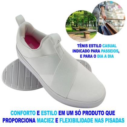 Imagem de Tênis Casual Feminino Olympikus Forever Conforto Calce Fácil Macio Com Meia Clássico Estilo Dia a Dia