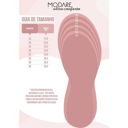 Imagem de Tênis Casual Feminino Ultra Conforto Modare 7363.105.22587 Branco N34