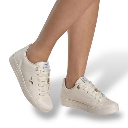 Imagem de Tênis casual Feminino Via marte 020-012 Marfim Np