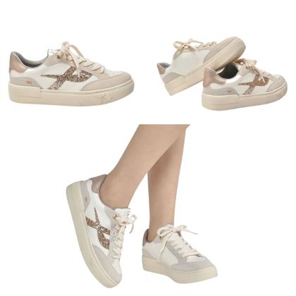 Imagem de Tênis Casual Feminino Via Marte 122-006-06 Bege