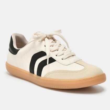 Imagem de Tênis Casual Feminino Via Marte Bege Off White c/ Preto