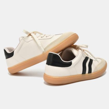 Imagem de Tênis Casual Feminino Via Marte Bege Off White c/ Preto