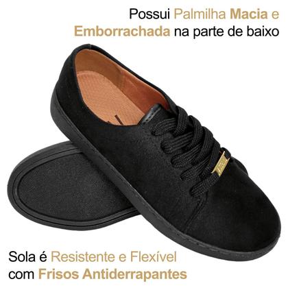 Imagem de Tênis Casual Feminino Vizzano Camurça Flex Moderno E Super Confortável Versátil Leve Antiderrapante