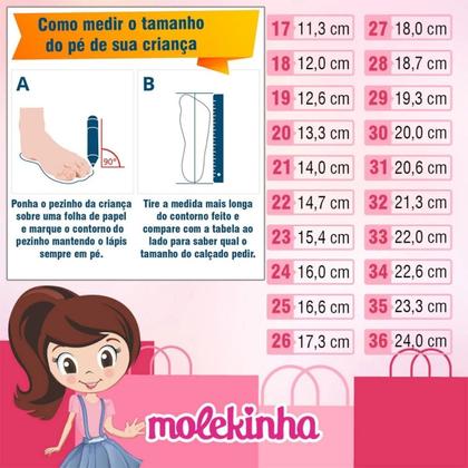 Imagem de Tênis Casual Infantil Menina Molekinha 2524.353 Glitter Rosa