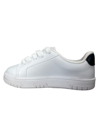 Imagem de Tênis Casual Infantil Molekinha Napa Branco Preto 2562112