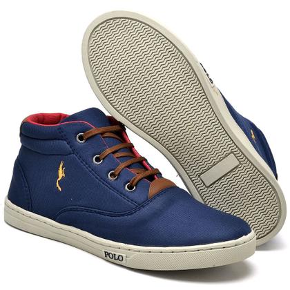 Imagem de Tênis Casual Masculino Infantil Juvenil Menino na Cor Azul  com Meia e Relógio Digital do 27 ao 36