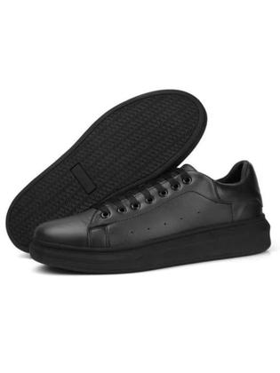 Imagem de tenis casual masculino moda branco/preto confortavel versatil