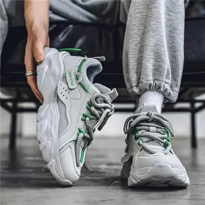 Tênis Casual Masculino Respirável com Sola Grossa Ideal para