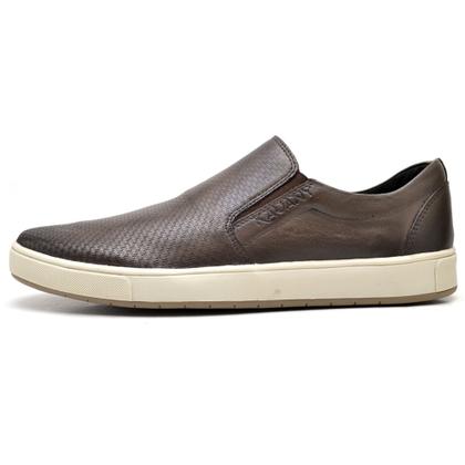 Imagem de Tênis casual Masculino Slip-on de couro legitimo