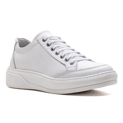 Imagem de Tênis Casual Masculino Ultra Comfort em Couro Branco