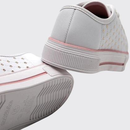 Imagem de Tênis Casual Men Molekinha Gliter Napa Branco/Rosa 2565.108