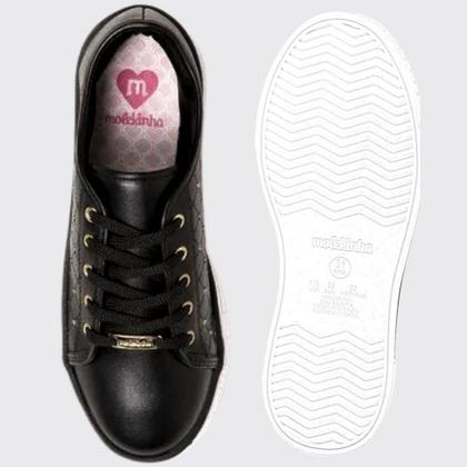 Imagem de Tênis Casual Menina Molekinha Gliter Preto/Branco 2565.108