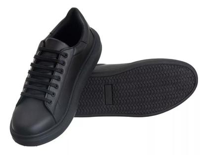 Imagem de Tenis Casual Sneaker Masculino Couro Bovino Legítimo Sola Alta Sapatênis Confort Ultra Leve