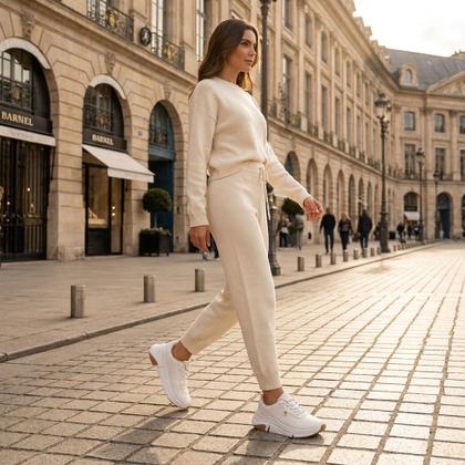 Imagem de Tênis Casual Ultraconforto Sola Alta Feminino Modare Branco 37