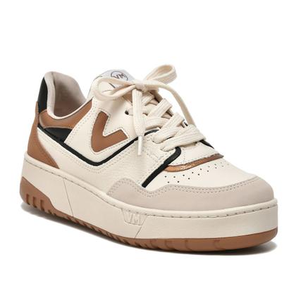 Imagem de Tênis Casual Via Marte Bege Marrom Off White - Feminino