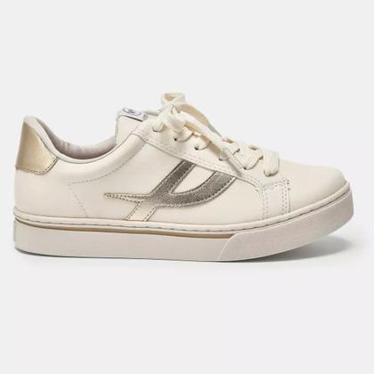 Imagem de Tênis Casual Via Marte Off White/ Dourado - Feminino Marfim/Bege