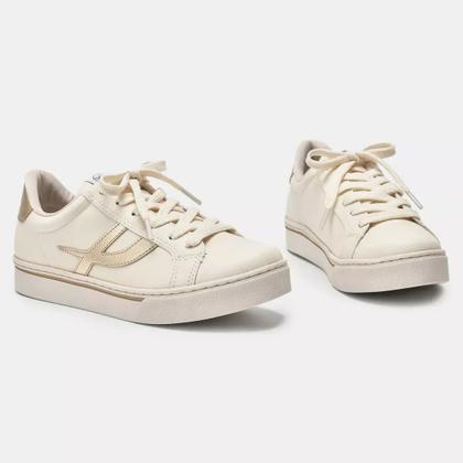 Imagem de Tênis Casual Via Marte Off White/ Dourado - Feminino Marfim/Bege
