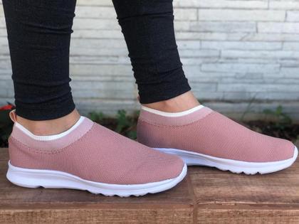 Imagem de Tênis Comfort Meia Casual Feminino Masculino Macio Leve Calce Fácil Ortopédico Novo