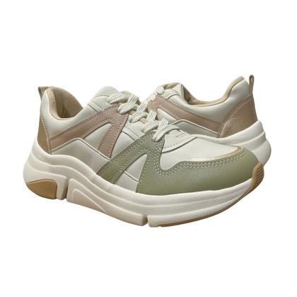 Imagem de Tênis Conforto Feminino Modare 7401.102 Creme Verde