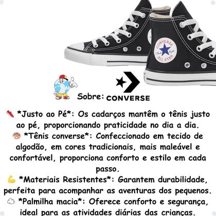 Imagem de Tênis Converse Original Adulto Juvenil Core Hi Cano Alto Preto