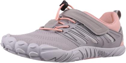 Imagem de Tênis de corrida de trilha Joomra femininos cinza/rosa tamanho 37 (6,5-7 EUA)
