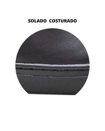 Imagem de Tenis De Couro Fork  Preto Calce Facil Confortavel  Fechamento  De Elastico