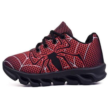 Imagem de Tenis De Led Aranha Infantil Preto Masculino Meninos Confortavel
