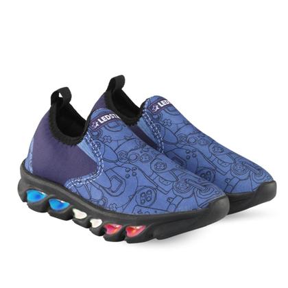 Imagem de Tênis de Led Infantil Masculino Ledstar Calce Facil Game + Relógio + Óculos