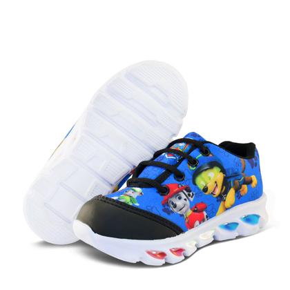 Imagem de Tênis de Led Infantil Masculino Patrulha Canina + Chinelo + Relógio + Óculos