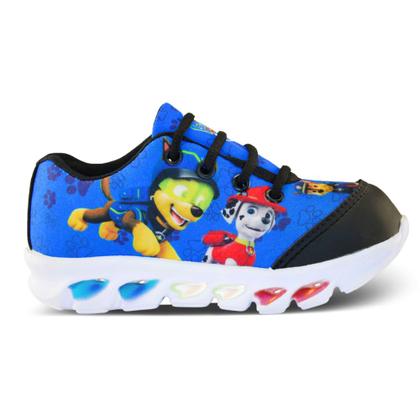 Imagem de Tênis de Led Infantil Masculino Patrulha Canina + Chinelo + Relógio + Óculos