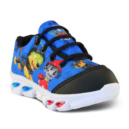 Imagem de Tênis de Led Infantil Masculino Patrulha Canina + Chinelo + Relógio + Óculos