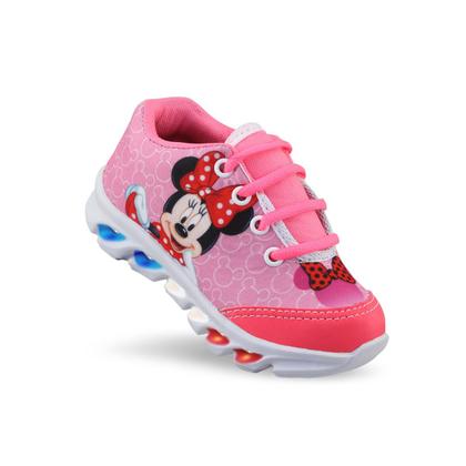 Imagem de Tênis De Led Infantil Menina Feminino Minnie + Chinelo + Relógio + Óculos