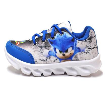 Imagem de Tenis De Led Masculino Sonic Meninos Infantil Estilo Original + Chinelo