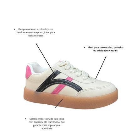 Imagem de Tênis De Menina Samba Molekinha 2582.103 Macio Leve Casual