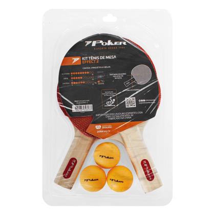 Imagem de Tenis de Mesa Poker Conjunto Effect II com 2 Raquetes e 3 bolas 09147