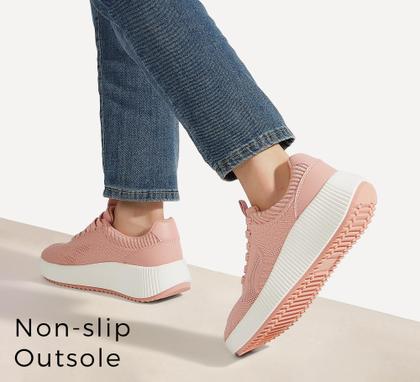 Imagem de Tênis de plataforma LUCKY STEP femininos com strass, tamanho 9.5