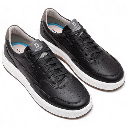 Imagem de Tenis Democrata Masculino Denim Drake Pulse Couro