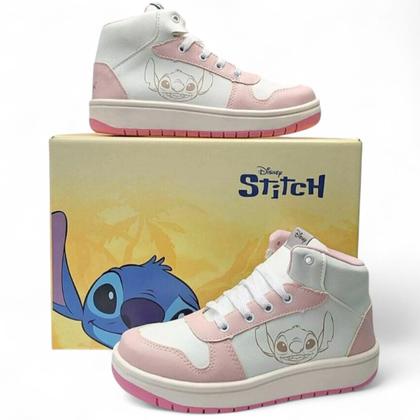 Imagem de Tênis Disney Infantil Menina Stitch Cano Alto